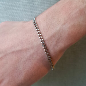 diamond cut curb armband